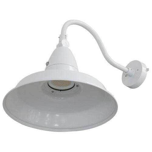 2PK 14" LED Driverless Gooseneck Floods, 4,824 Lumens, 35 Watt, CCT Selectable 3000K/4000K/5000K, White Finish