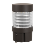 LED SPEC-SELECT™ Bollard Round, Flat Top, Louver, 2860 Lumen Max, Wattage and CCT Selectable, 120-277V