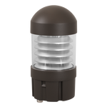 LED SPEC-SELECT™ Bollard Round, Dome Top, Louver, 2860 Lumen Max, Wattage and CCT Selectable, 120-277V