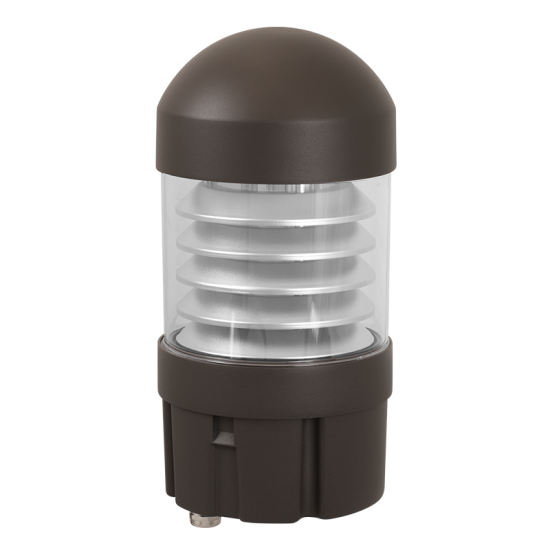 LED SPEC-SELECT™ Bollard Round, Dome Top, Louver, 2860 Lumen Max, Wattage and CCT Selectable, 120-277V