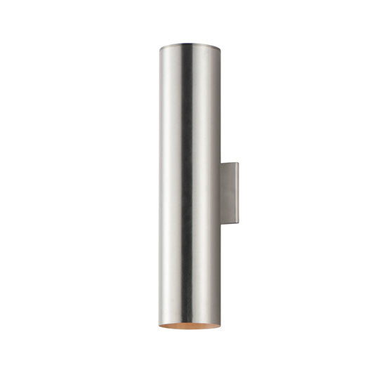 5" Cylinder Up/Down Light, 210 Lumens, 32 Watt, 120 Volts, Brushed Aluminum or Black Finish, Extended Length