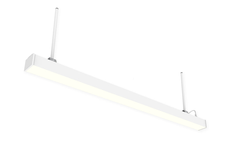 8 FT Outdoor LED Linear Fixture, 17,600 Lumen Max, Wattage and CCT Selectable, IP66 Rated, Suspended Mount with Linking Kit Option, 120-277V