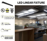 8 FT LED Direct/Indirect Suspended Linear Fixture, 13800 Lumens, Wattage and CCT Selectable, 120-277V, Black, White or Silver Finish