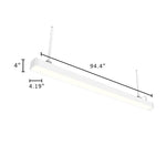 8 FT Outdoor LED Linear Fixture, 17,600 Lumen Max, Wattage and CCT Selectable, IP66 Rated, Suspended Mount with Linking Kit Option, 120-277V