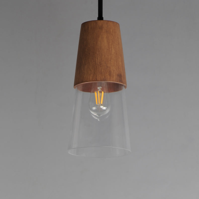 Carpenter 6.5" Mini Pendant, Walnut / Black