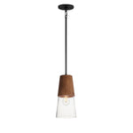 Carpenter 6.5" Mini Pendant, Walnut / Black