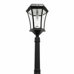 Victorian Solar LED Lamp Post w/GS Solar Light Bulb, 150 Lumens, 2.4W, 2700K CCT Black Finish