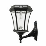 Victorian LED Solar Post Light, 150 Lumens, CCT Selectable 2700K, White or Black Finish, 3 Mounting Options Included