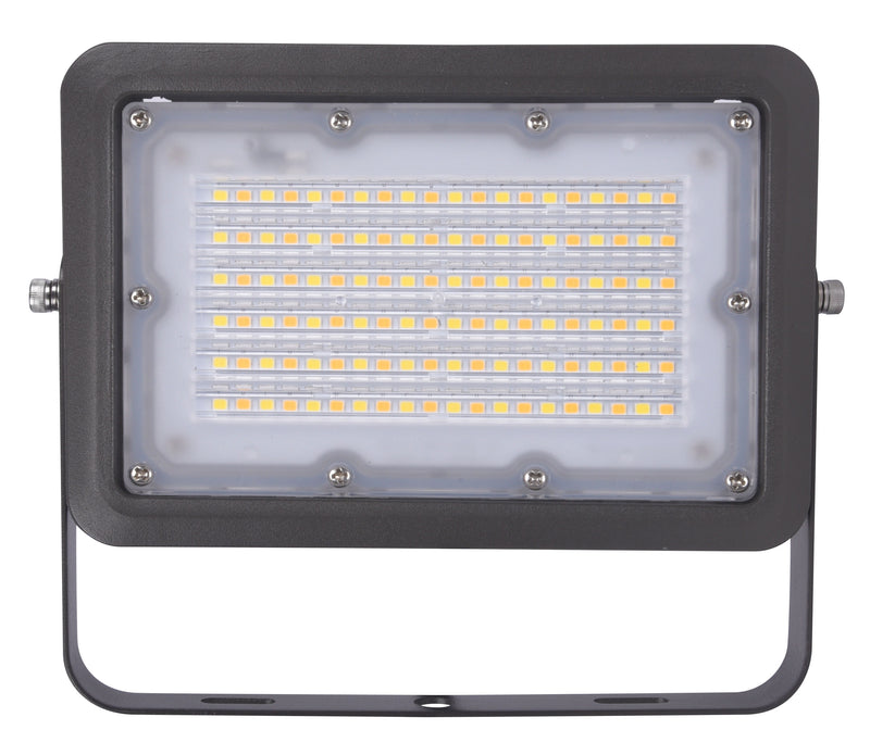 7x7 LED Flood Light With Yoke Mount and Photocell, 30W, 3900 Lumens, 120-277V, CCT Selectable:3000K/4000K/5000K