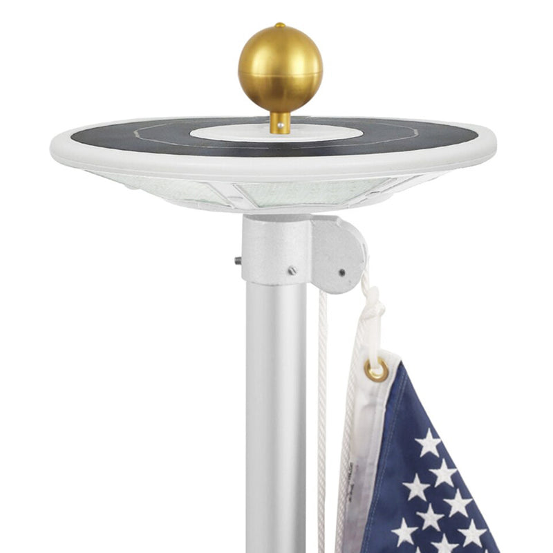 Solar 120 LED Flagpole Light, 800 Lumens, 6000K