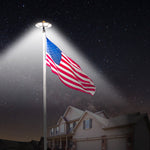 Solar 120 LED Flagpole Light, 800 Lumens, 6000K