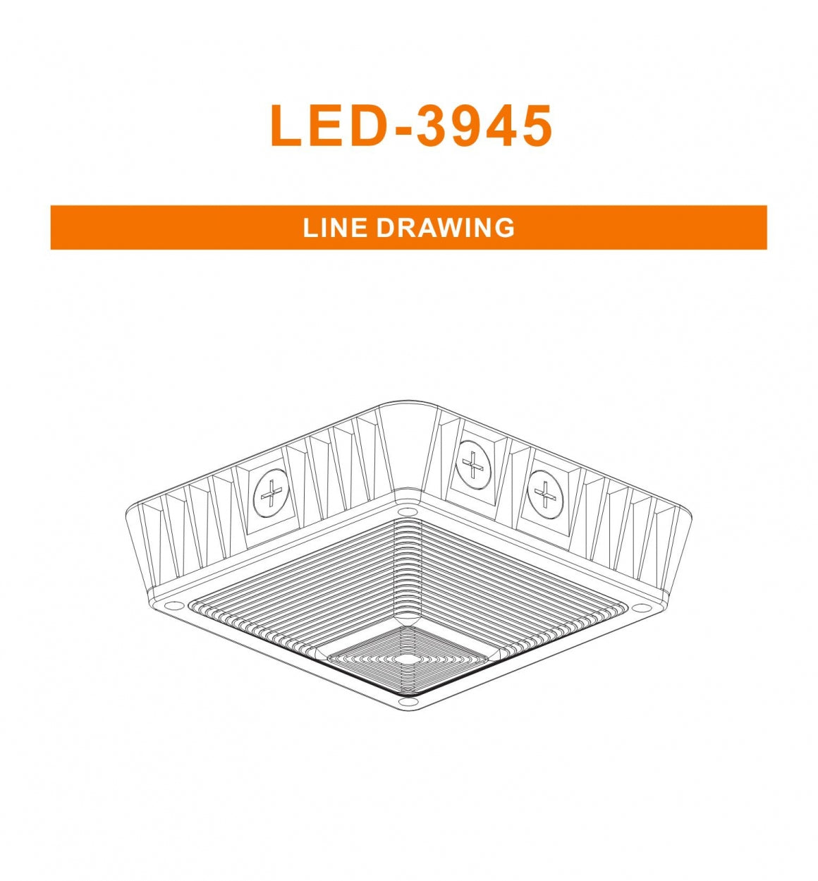 LED Mini Canopy Light, 5451 Lumen Max, Wattage & CCT Selectable, 120-277V