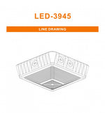 LED Mini Canopy Light, 5451 Lumen Max, Wattage & CCT Selectable, 120-277V