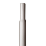 Quick Ship - 12 Foot Round Tapered Anchor Based Aluminum Light Pole, Dark Natural Aluminum Finish