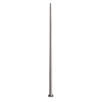 Quick Ship - 12 Foot Round Tapered Anchor Based Aluminum Light Pole, Dark Natural Aluminum Finish