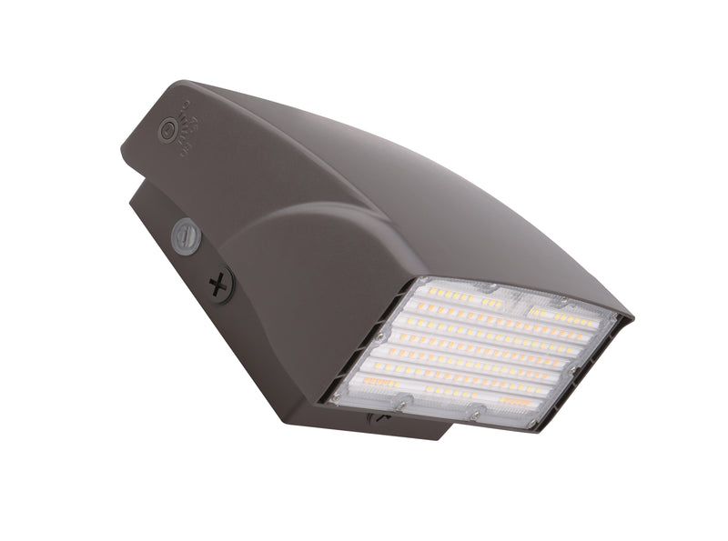 LED Adjustable Wall Pack, 7000 Lumen Max, Wattage and CCT Selectable, Integrated Photocell,120-277V