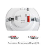 Advanta LED 6 Inch Recessed Downlight with Emergency Driver, 1,330 Lumens, Wattage Selectable: 10W/12W/17W, CCT Selectable: 3000K/3500K/4000K, 120-277V