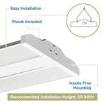 Oslo Compact Linear High Bay Fixture, 42,000 Lumens, Wattage and CCT Selectable, 277-480V