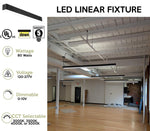 8 FT LED Linear Fixture, 9600 Lumen Max, 80W, CCT Selectable, 120-277V, Black, White or Silver Finish