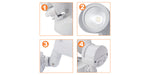 Double Head Security Flood Light, 1400 Lumens, 20W, 3000K or 5000K, 120V, Motion Sensor Option, Black or White Finish