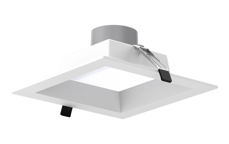 8" LED Square Commercial Downlight, 3675 Lumen Max, Wattage & CCT Selectable, 120-277V