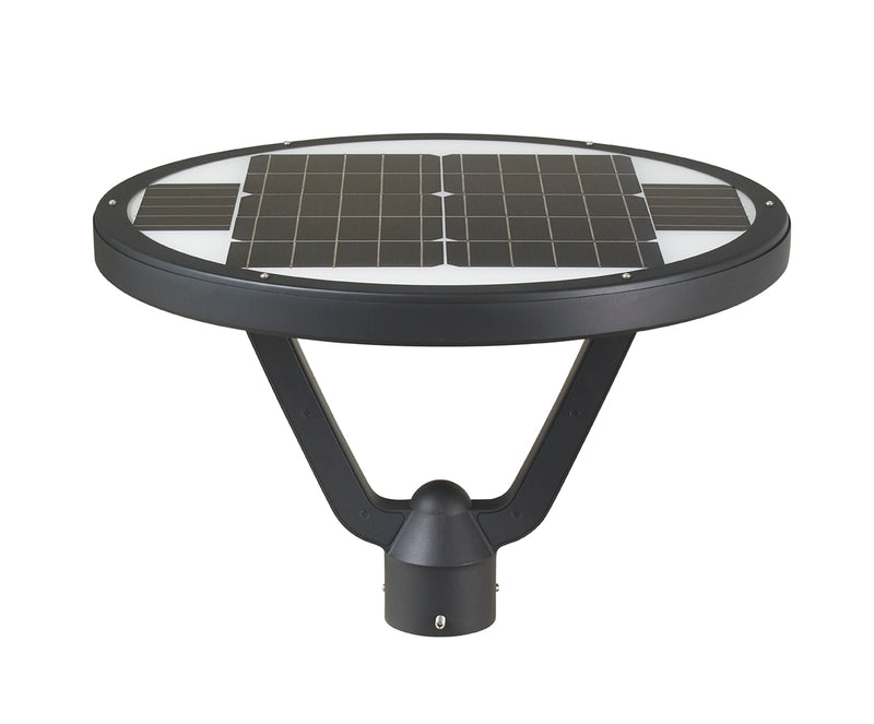 LED Solar Pathway Post Top Light, 2500 Lumens, 3000K or 4000K