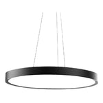 Circa 2 14" Round Edge-lit LED Pendant, 2500 Lumens, 28W, CCT Selectable, 120-277V, Black or White Finish