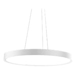 Circa 2 24" Round Edge-lit LED Pendant, 6500 Lumens, 62W, CCT Selectable, 120-277V, Black or White Finish