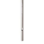 Quick Ship - 12 Foot Round Tapered Direct Burial Aluminum Light Pole, Dark Natural Aluminum Finish