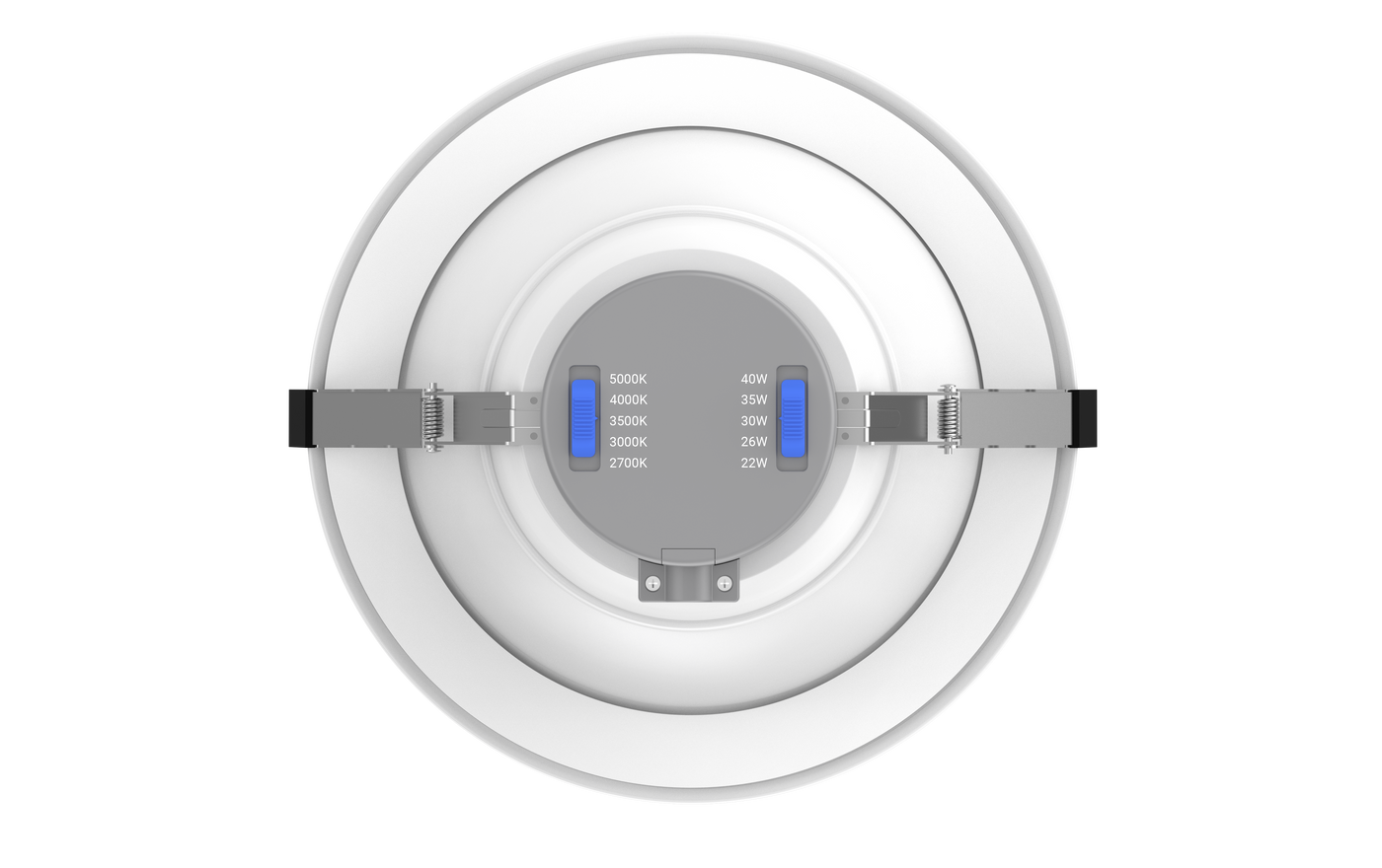 10" LED Round Commercial Downlight, 4800 Lumen Max, Wattage & CCT Selectable, 120-277V