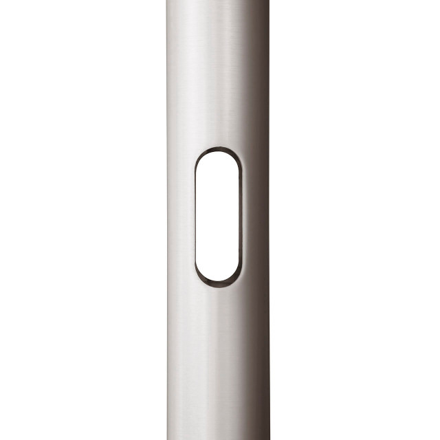 Quick Ship - 12 Foot Round Tapered Direct Burial Aluminum Light Pole, Dark Natural Aluminum Finish