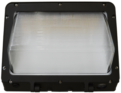 LED Traditional Wall Pack, 9798 Lumen Max, Wattage and CCT Selectable, 120-277V, Tempered Glass Lens