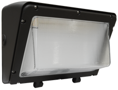 LED Traditional Wall Pack, 13,800 Lumen Max, Wattage and CCT Selectable, 120-277V, Tempered Glass Lens