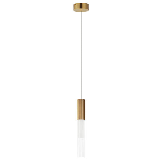 Reeds 1-Light LED Pendant, 400 Lumens, 5W, 120-277V, 3000K, Black or Gold finish