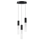 Reeds 3-Light LED Pendant, 1200 Lumens, 15W, 120-277V, 3000K, Black or Gold finish