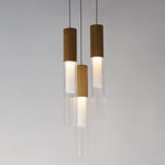 Reeds 3-Light LED Pendant, 1200 Lumens, 15W, 120-277V, 3000K, Black or Gold finish