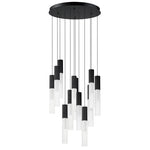 Reeds 12-Light LED Pendant, 4,800 Lumens, 60W, 120-277V, 3000K, Black or Gold finish