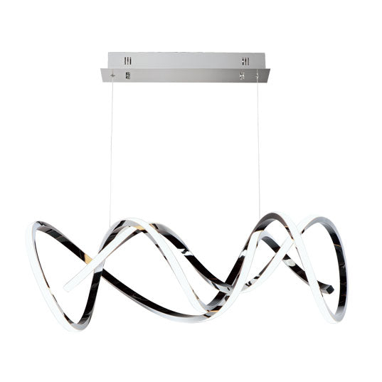 37.5" Signature LED Pendant, 4,410 Lumens, 63W, 120V, 3000K, Black Chrome or Brushed Champagne