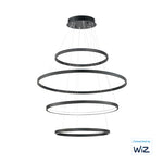 4-Tier Hover LED Pendant, 11,200 Lumens, 160W, 120-277V, 2700-5000K CCT, Black or Gold Finish