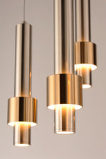 Reveal 7-Light LED Pendant, 3,360 Lumens, 42W, 3000K CCT, 120V, Satin Nickel / Satin Brass Finish