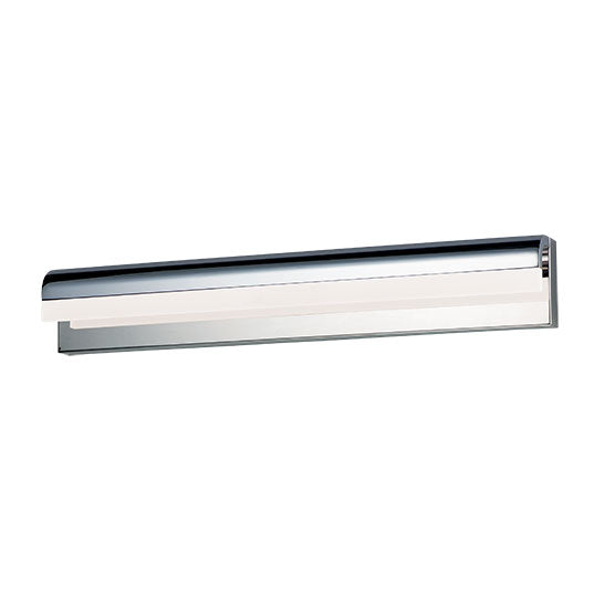 30" Waterfall LED Bath Vanity Light, 1,540 Lumens, 22W, 3000K CCT, 120V, Black or Polished Chrome Finish