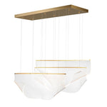 Rinkle 3-Light LED Pendant, 2,760 Lumens, 36W, 3000K CCT, 120V, Polished Chrome, French Gold or Brushed Gunmetal Finish