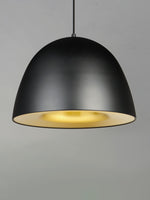 Fungo LED Pendant, 1,080 Lumens, 12W, 3000K CCT, 120V, Black/Satin Brass, Dark Grey/Coffee, or Satin Nickel/Black Finish