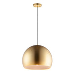 Palla 1-Light Pendant, 720 Lumens, 8W, 3000K CCT, 120V, Satin Brass / Coffee Finish