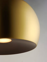 Palla 1-Light Pendant, 720 Lumens, 8W, 3000K CCT, 120V, Satin Brass / Coffee Finish