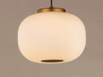 Spherical Soji LED Pendant, 960 Lumens, 8W, 3000K CCT, 120V, Black/Gold Finish 11" Height