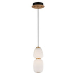 Soji 2-Light LED Pendant, 960 Lumens, 14W, 3000K CCT, 120V, Black/Gold Finish