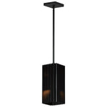 Rampart LED Outdoor Pendant, 540 Lumens, 12W, 3000K CCT, 120V, Black Finish