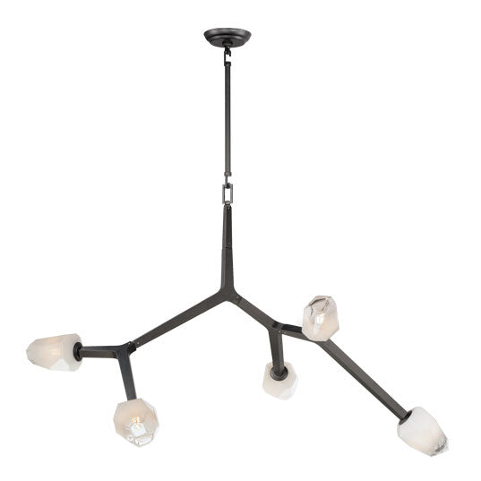 Blossom 5-Light LED Pendant, 2,500 Lumens, 20W, 3000K CCT, 120V, Black or Natural Aged BrassFinish