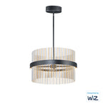 24" Chimes LED Pendant, 4,900 Lumens, 53W, 2700K-5000K CCT Selectable, 120-277V, Black/ Satin Nickel, Black/ Satin Brass, or Black/ Satin Brass/ Satin Nickel Finish